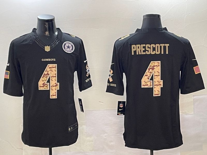 Men Dallas Cowboys #4 Prescott black admiral 2024 Nike Limited NFL Jersey style 2->new orleans saints->NFL Jersey